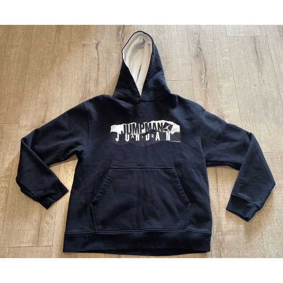 Jordan Men's Hoodie Flight Jumpman Graphic Pull Over Long Sleeve Sweatshirt Sz L - Picture 3 of 10